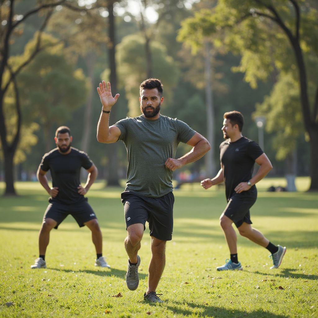 Outdoor fitness training session